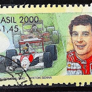 C 2346 Selo Automobilismo Ayrton Senna Formula 1 Carro 2000 Circulado 1