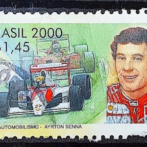C 2346 Selo Automobilismo Ayrton Senna Formula 1 Carro 2000 Circulado 2