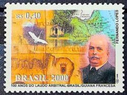 C 2354 Selo Laudo Arbitral Guiana Francesa Mapa Barao Rio Branco Amapa 2000