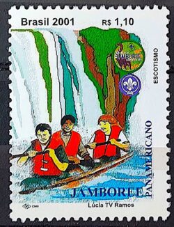 C 2362 Selo Jamboree Escotismo Cachoeira Canoagem 2001