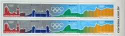 C 3398 Selo Entrega da Bandeira Olimpica Londres 2012 Sextilha Site
