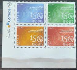 C 3447 Selo UIT Uniao Internacional de Telecomunicacoes Comunicacao 2015 Vinheta Correios