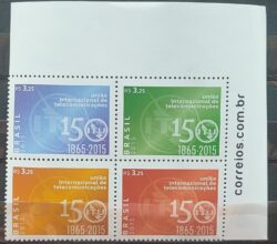 C 3447 Selo UIT Uniao Internacional de Telecomunicacoes Comunicacao 2015 Vinheta Site