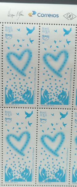 C 3464 Selo Luta contra o Trafico de Pessoas 2015 Quadra Vinheta Correios