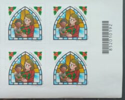 C 3492 Selo Natal Presente Religiao 2015 Quadra Codigo de Barras