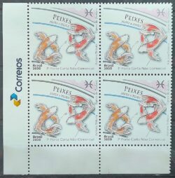 C 3882 Signos do Zodiaco Peixes Astrologia 2020 Quadra Vinheta Correios