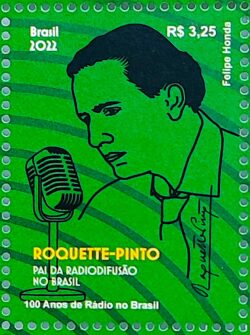 C 4067 Selo Centenario do Radio no Brasil Comunicacao 2022 Roquette Pinto