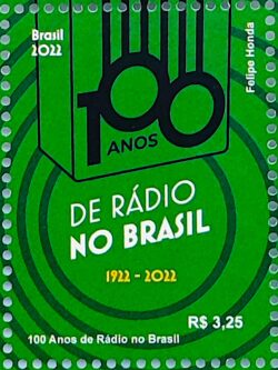 C 4068 Selo Centenario do Radio no Brasil Comunicacao 2022