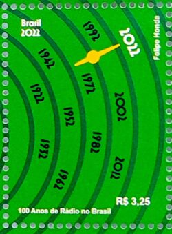 C 4069 Selo Centenario do Radio no Brasil Comunicacao 2022