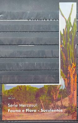 C 4070 Vinheta dos Selos Flora e Fauna Suculentas Mercosul 2022