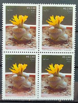 C 4072 Selo Flora e Fauna Suculentas Mercosul 2022 Quadra