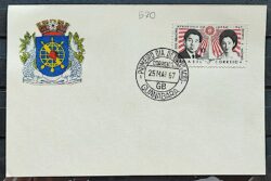 Cartao Principes Herdeiros do Japao Monarquia Brasao 1967 CPD RJ