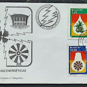 Envelope FDC 192 1980 Alternativas Energicas Energia CBC e CPD RJ
