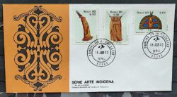 Envelope FDC 195 1980 Arte Indigena Indio CPD Bauru