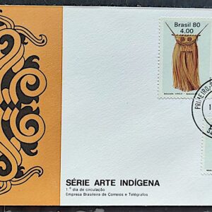Envelope FDC 195 1980 Arte Indigena Indio CPD SP 01