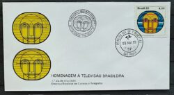 Envelope FDC 196 1980 Televisao Comunicacao CBC e CPD SP
