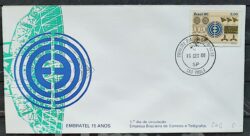 Envelope FDC 206 1980 Embratel Telefone Comunicacao CPD SP