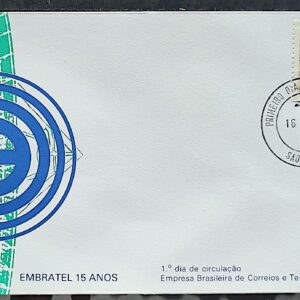 Envelope FDC 206 1980 Embratel Telefone Comunicacao CPD SP