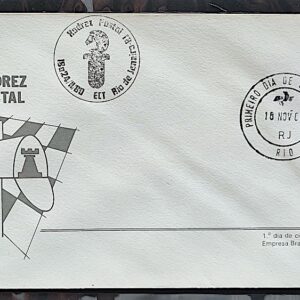 Envelope FDC 213 1980 Xadrez Postal CBC e CPD RJ 02