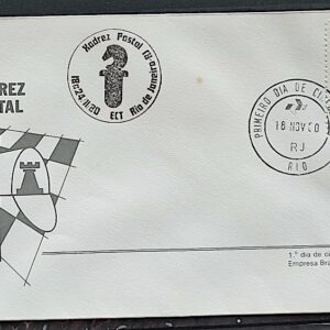 Envelope FDC 213 1980 Xadrez Postal CBC e CPD RJ 05