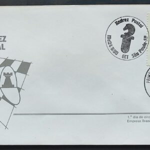Envelope FDC 213 1980 Xadrez Postal CBC e CPD SP 01