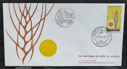 Envelope FDC 214 1980 Dia de Acao de Gracas Religiao CBC e CPD Brasilia