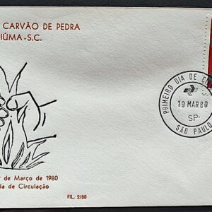 Envelope PVT 002 FIL 1980 Industria de Carvao de Pedra Economia CPD SP
