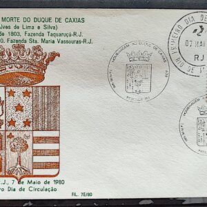 Envelope PVT 007 FIL 1980 Duque de Caxias Militar CBC e CPD RJ