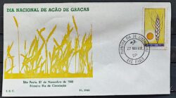 Envelope PVT 027 FIL 1980 Dia de Acao de Gracas Religiao CPD SP