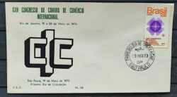 Envelope PVT 138 FIL 1973 Congresso da Camara de Comercio Internacional Economia CPD SP