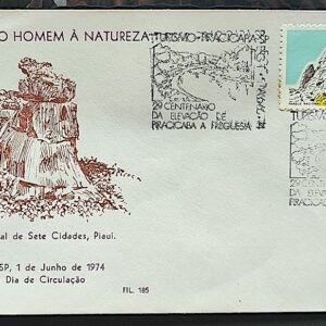 Envelope PVT 185 FIL 1974 Integracao do Homem Natureza Piaui CBC SP