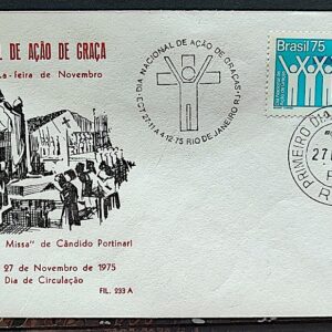 Envelope PVT 233A FIL 1975 Dia de Acao de Gracas Religiao CBC e CPD RJ