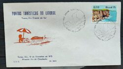 Envelope PVT 235 FIL 1975 Pontos Turisticos do Litoral Torres CBC RS