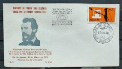 Envelope PVT 241B FIL 1976 Centenario Linha Telefonica Telefone Comunicacao Grahan Bell CBC e CPD RJ