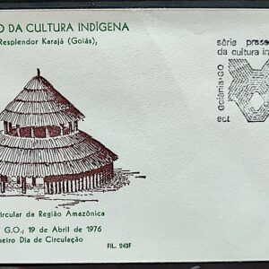 Envelope PVT 243F FIL 1976 Preservacao da Cultura Indigena Indio CBC e CPD GO