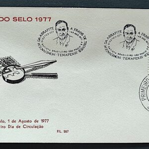 Envelope PVT 287 FIL 1977 Dia do Selo Filatelia CBC e CPD SP