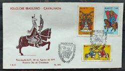 Envelope PVT 290C FIL 1977 Folclore Brasileiro Cavalhada CBC GO