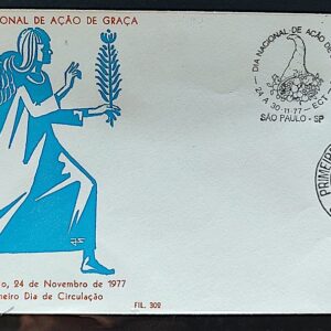 Envelope PVT 302 FIL 1977 Dia de Acao de Gracas CBC e CPD SP