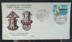 Envelope PVT 303 FIL 1977 Integracao Nacional Ponte Trem CBC e CPD SP
