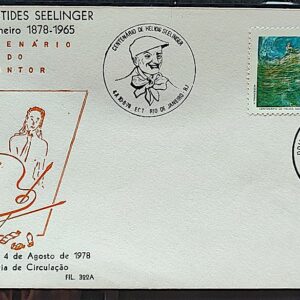 Envelope PVT 322 FIL 1978 Centenario Aristides Seelinger Arte CBC e CPD RJ