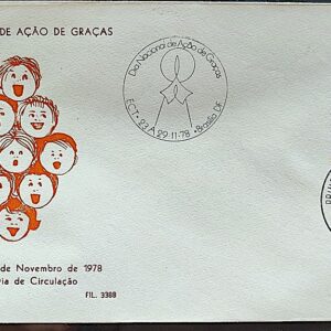 Envelope PVT 338 FIL 1978 Dia de Acao de Gracas Religiao CBC e CPD Brasilia