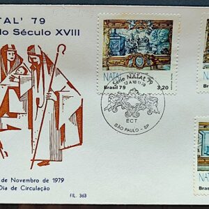 Envelope PVT 363 FIL 1979 Natal Religiao Azulejos CBC e CPD SP