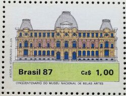C 1542 Selo Museu de Belas Artes Arquitetura 1987