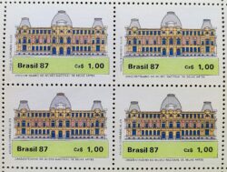 C 1542 Selo Museu de Belas Artes Arquitetura 1987 Quadra