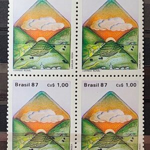 C 1546 Selo Servico Postal Envelope Carta 1987 Quadra