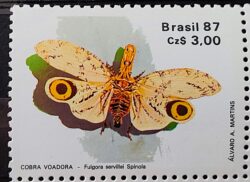 C 1555 Selo 50 Anos Sociedade Brasileira de Entomologia Inseto Borboleta 1987