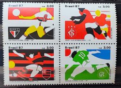 C 1560 Selo Clubes de Futebol Sao Paulo Internacional Flamengo Guarani 1987 Serie Completa
