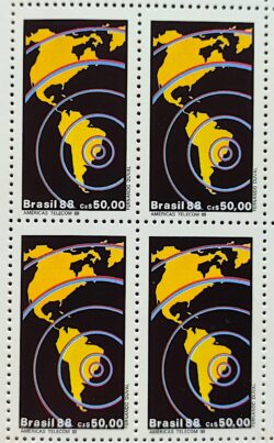 C 1588 Selo Telecom Telecomunicacao Comunicacao Mapa 1988 Quadra