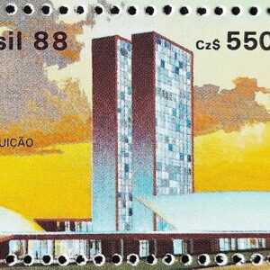 C 1600 Selo Promulgacao da Constituicao Congresso Nacional Brasilia 1988