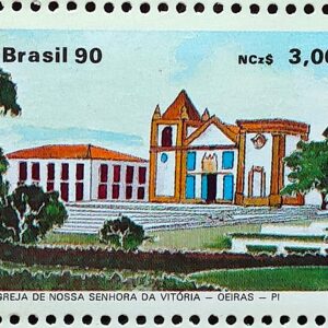 C 1668 Selo Arquitetura Religiosa Religiao Igreja Nossa Senhora da Vitoria Oeiras Piaui 1990